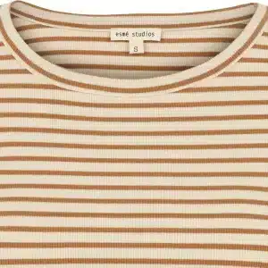 Alternative view of ESBlossom Stripe LS Top GOTS - Fog