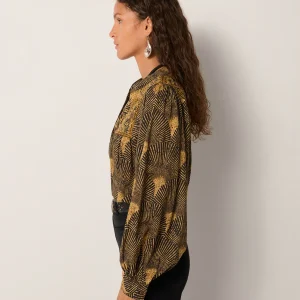 Triana Blouse - Peacok Avocado fra Maison Hotel