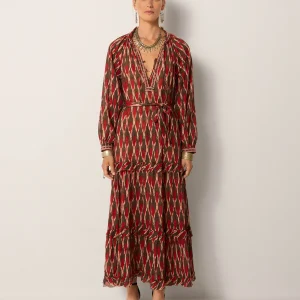 Loulou Dress - Bonfire Volcano fra Maison Hotel