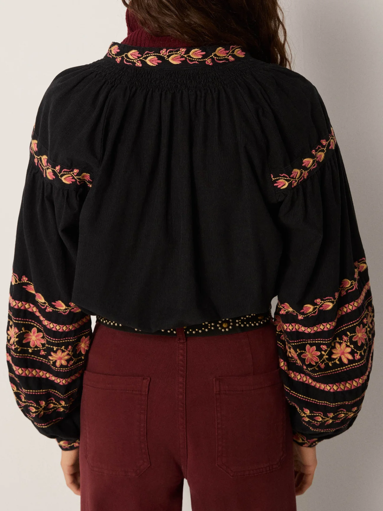 Virginia Blouse Dark fra Maison Hotel