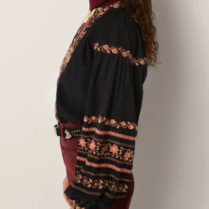 Virginia Blouse Dark fra Maison Hotel
