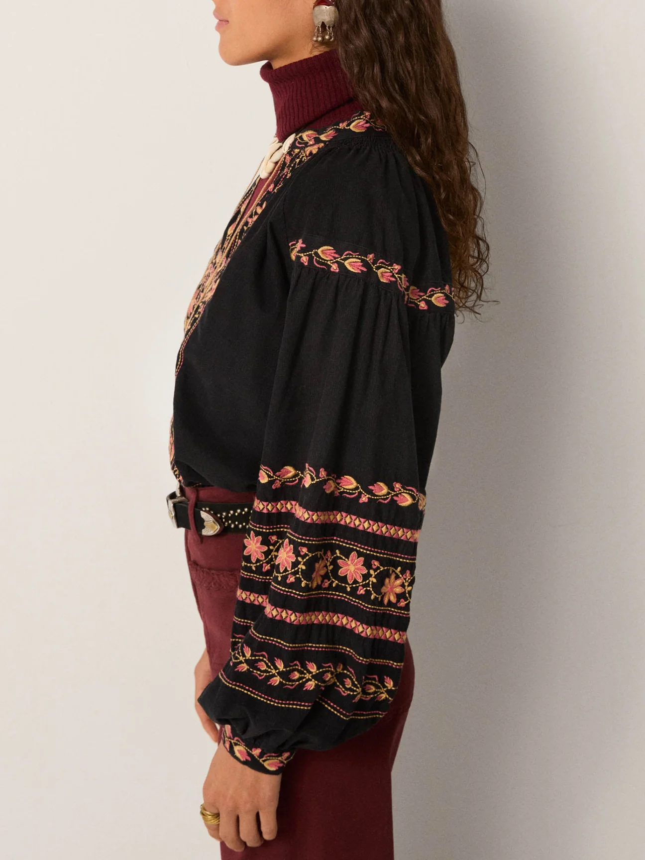 Virginia Blouse Dark fra Maison Hotel