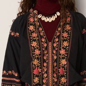 Virginia Blouse Dark fra Maison Hotel