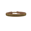 Ibu Gold Stripe Bamboo Green Bracelet