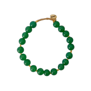 Ibu Big Bo Green Jade Bracelet