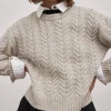 ESElida O-neck Knit GOTS - Sand Melange fra Esmé Studios