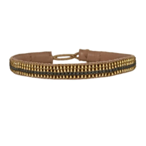 Ibu Gold Stripe Gunmetal Bracelet