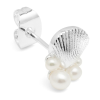 Bouquet Shell & Pearls sølv ørering fra LULU Copenhagen